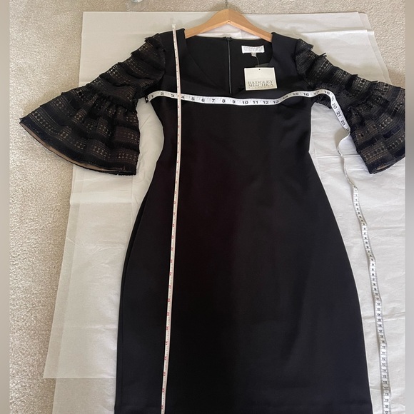 NWT Badgley Mishka Elegant Black Sheath Dress - Picture 4 of 6